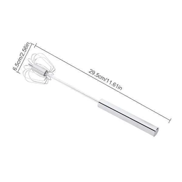 【 LIMITED SALE】Egg Beater Metal Rotate Semi-automatic Hand Stainless Steel