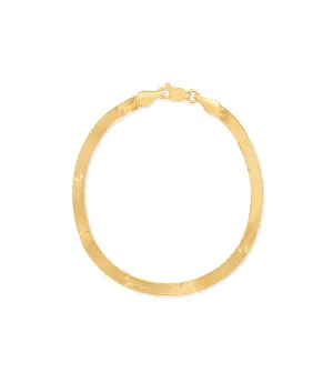 10k Gold Herringbone Chain Bracelet