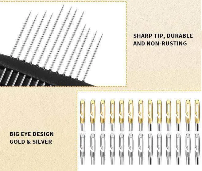 12 Pieces Super Easy Self Threading Needles
