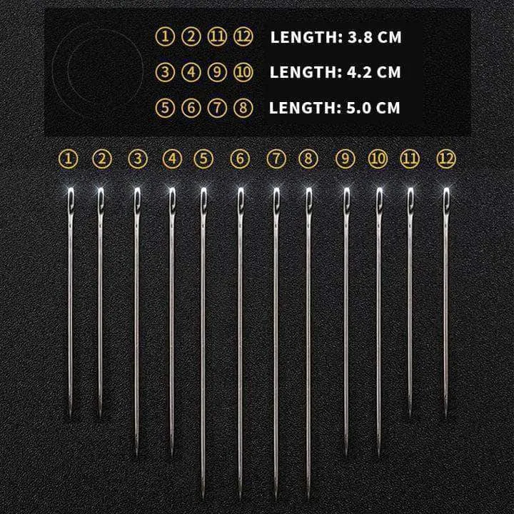 12 Pieces Super Easy Self Threading Needles