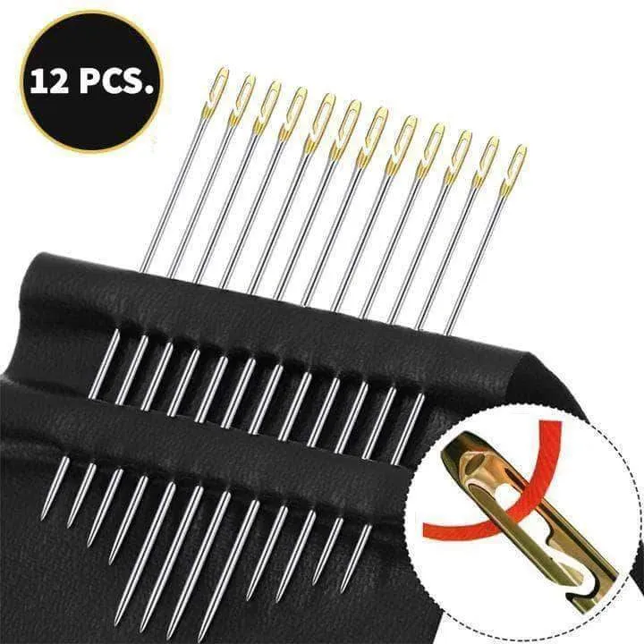12 Pieces Super Easy Self Threading Needles