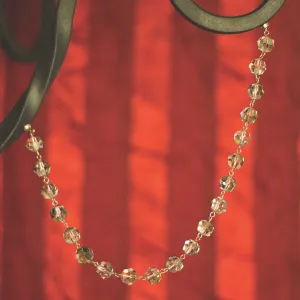 12" CHAMPAGNE CRYSTAL BEAD MAGNETIC CHANDELIER GARLAND (Set/1)