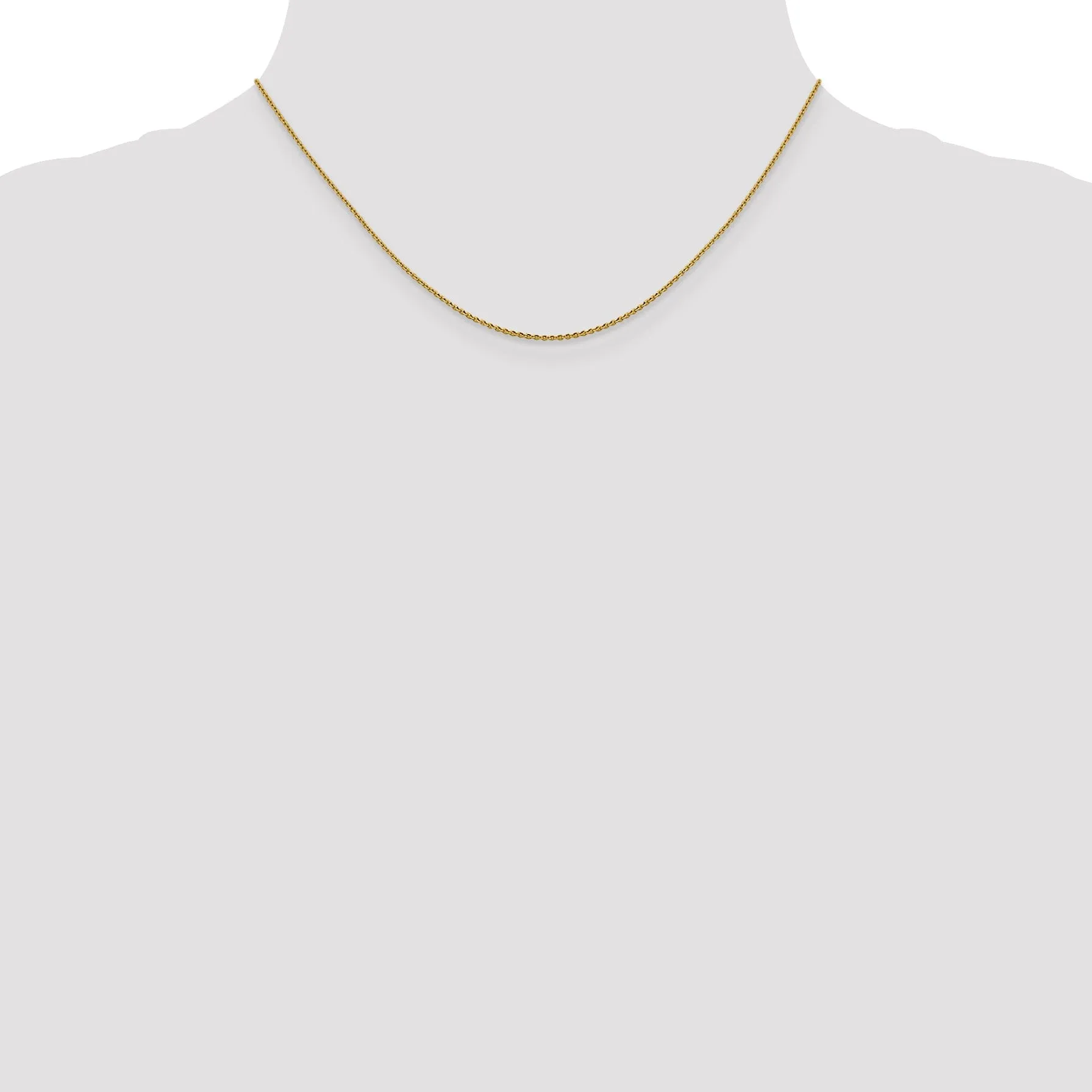 14k Yellow Gold 1.15 m DC Oval Cable Link Chain