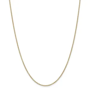 14k Yellow Gold 1.30mm Round Link Cable Chain