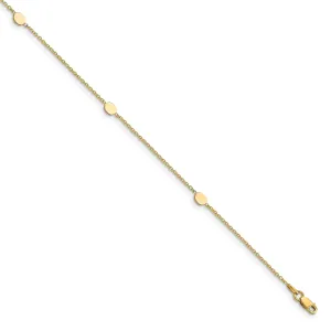 14k Yellow Gold Polished Anklet