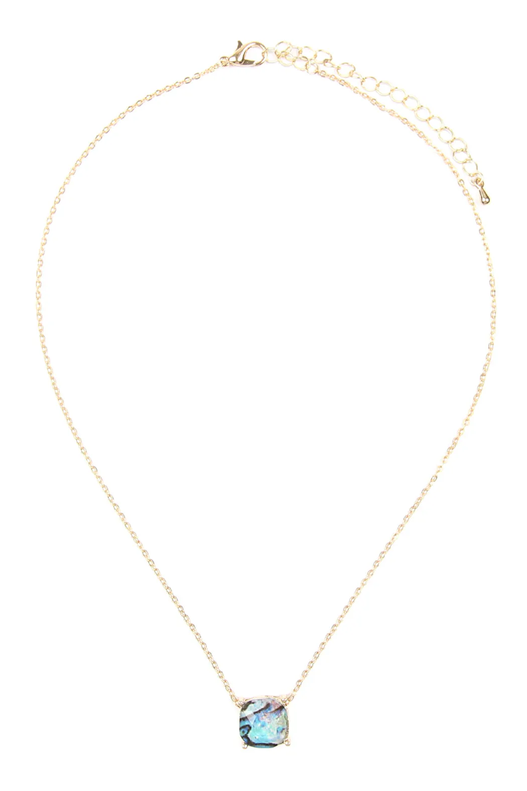 17155 - 12MM CUSHION CUT CHARM NECKLACE