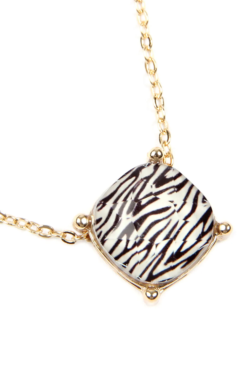 17155 - 12MM CUSHION CUT CHARM NECKLACE
