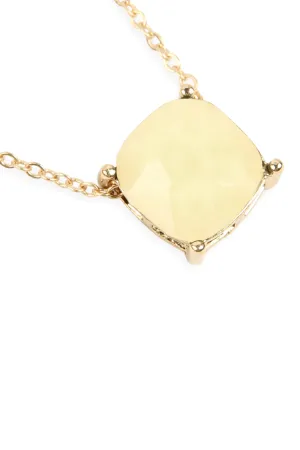 17155 - 12MM CUSHION CUT CHARM NECKLACE