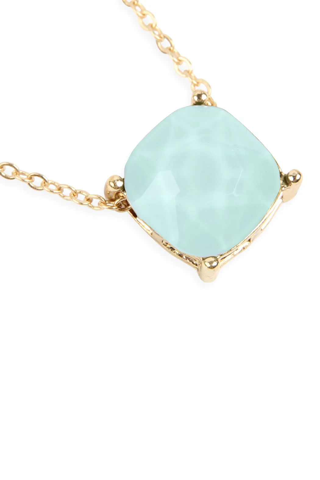 17155 - 12MM CUSHION CUT CHARM NECKLACE