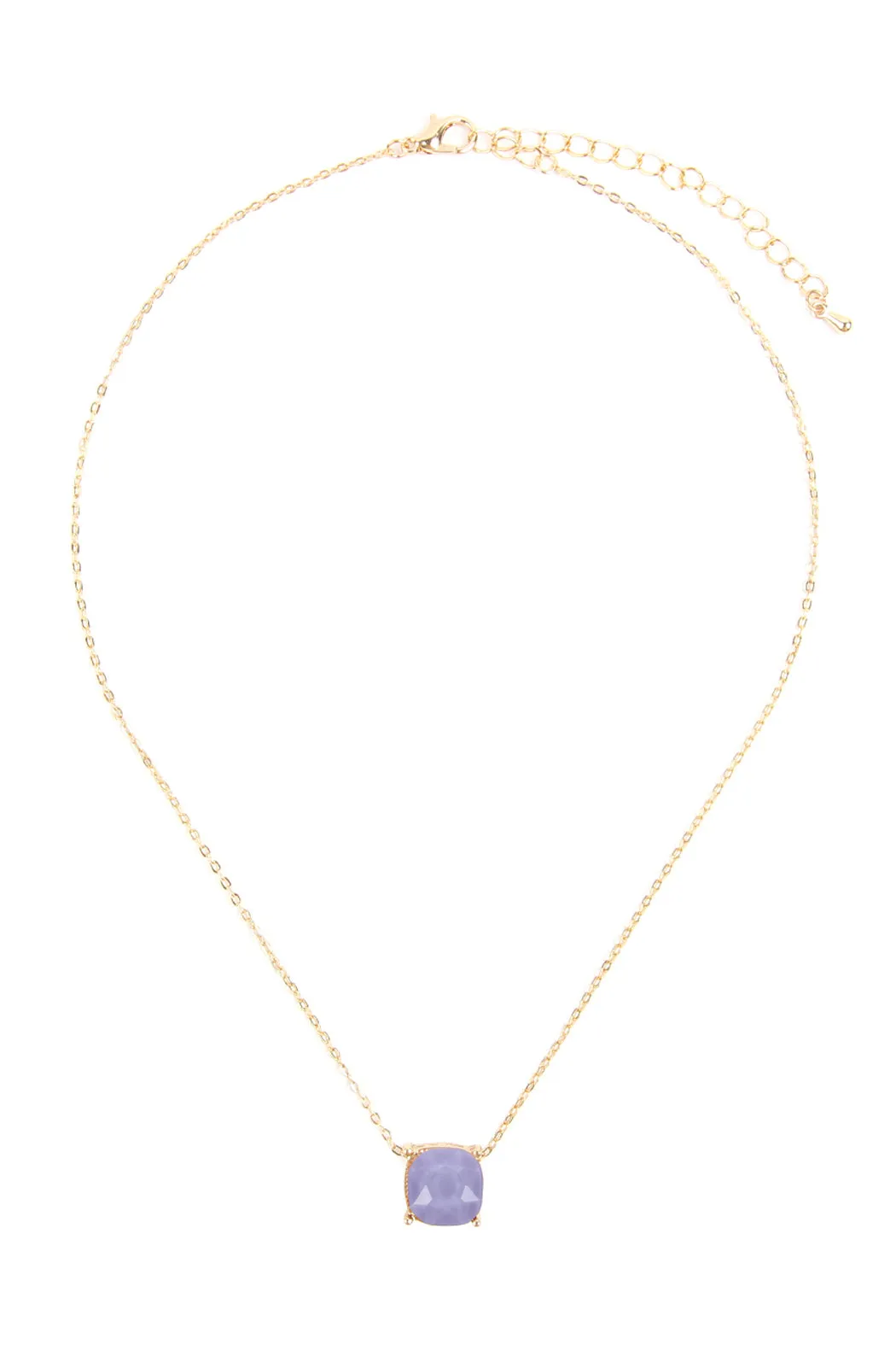17155 - 12MM CUSHION CUT CHARM NECKLACE