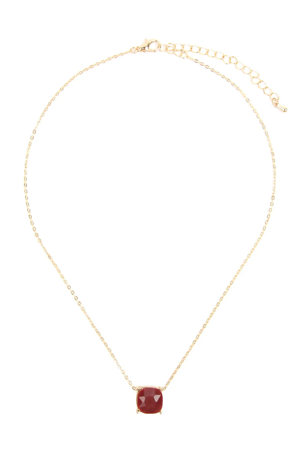 17155 - 12MM CUSHION CUT CHARM NECKLACE