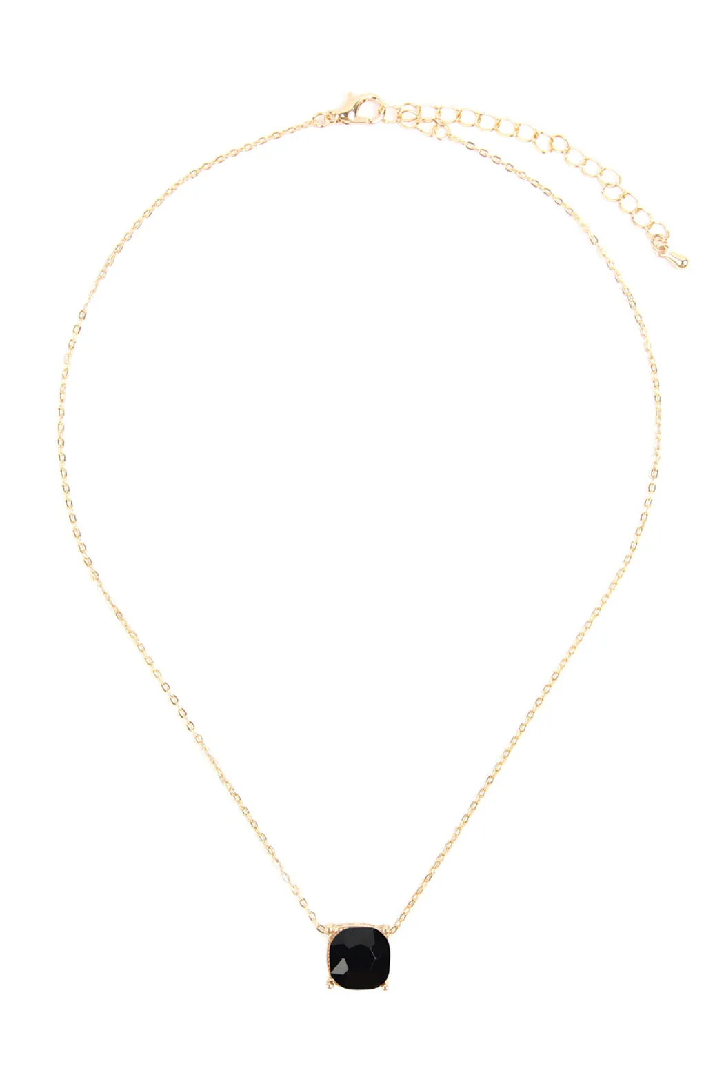 17155 - 12MM CUSHION CUT CHARM NECKLACE