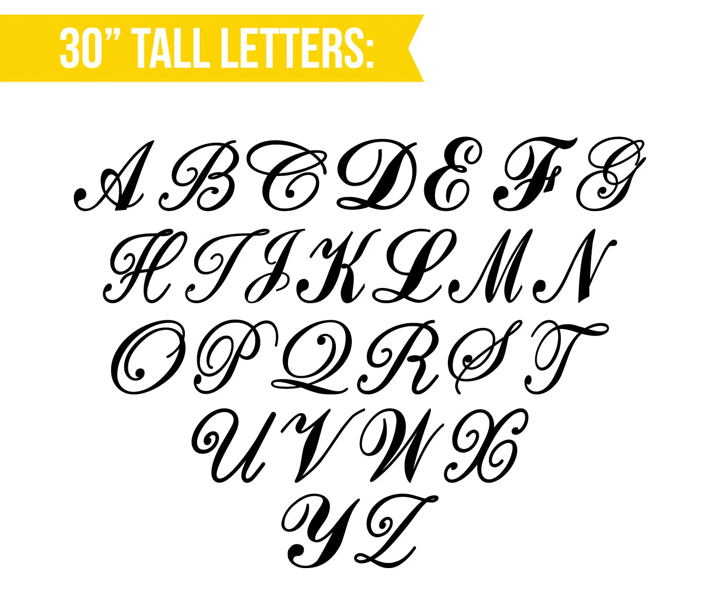 30" Tall Monogram Letter Sign