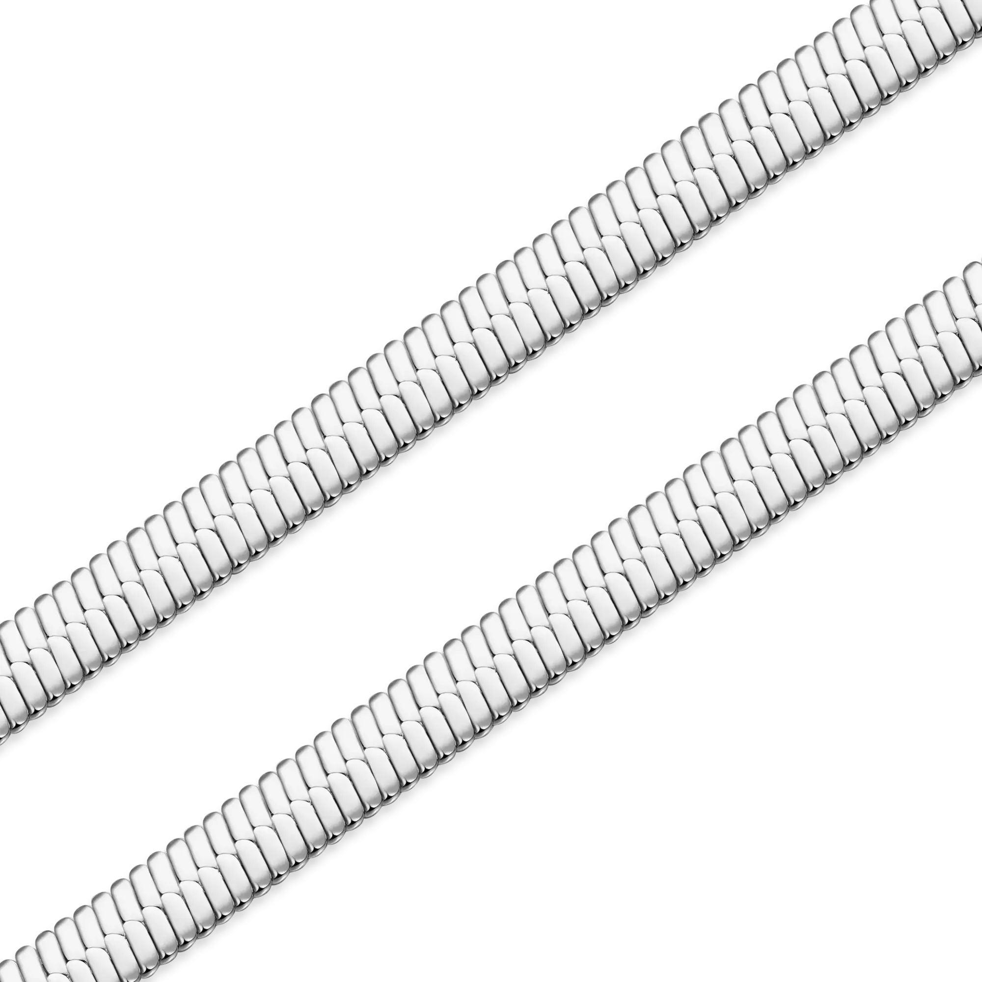 3mm Herringbone Chain - White Gold