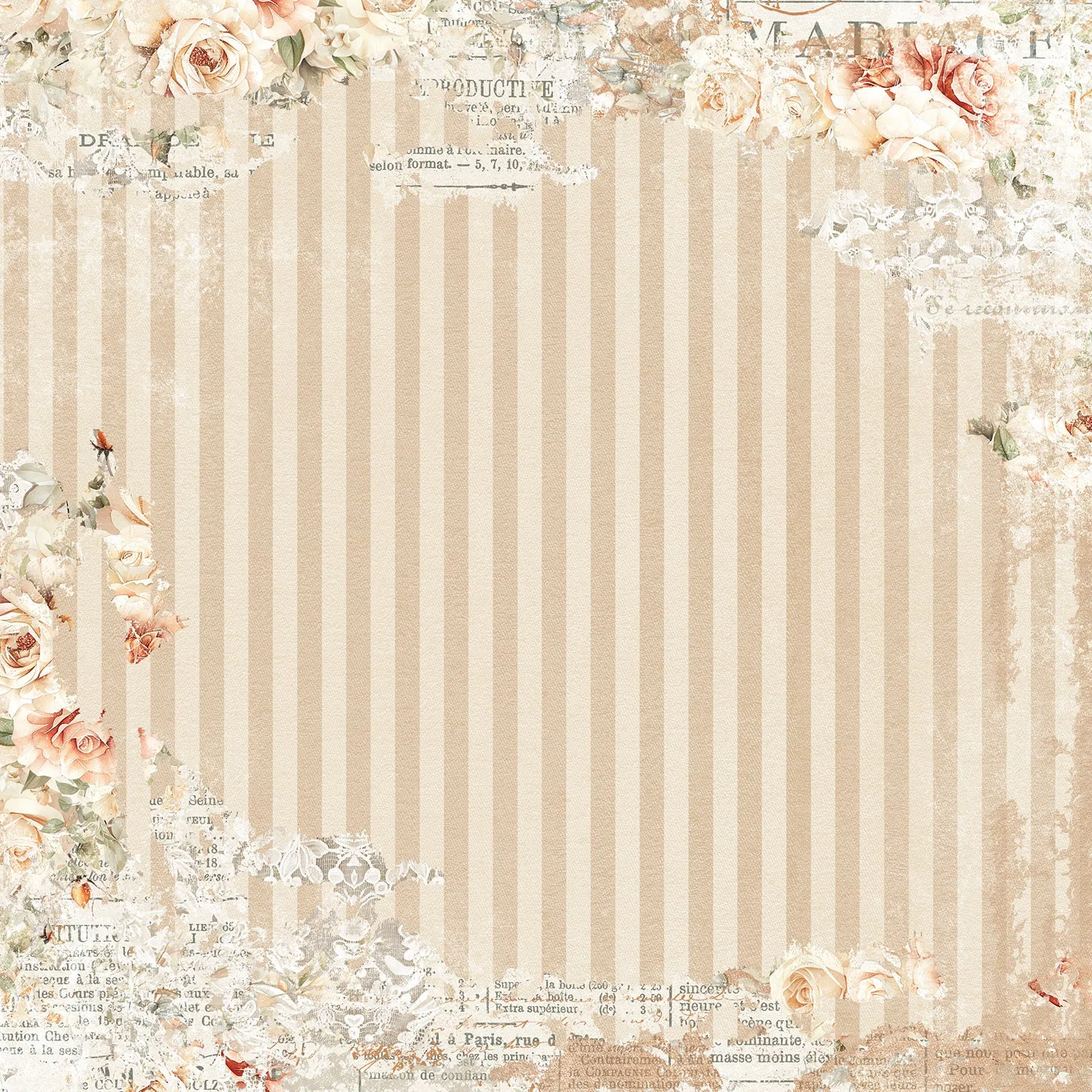 49 & Market - One Perfect Day - 12x12 Pattern Paper - Infatuation