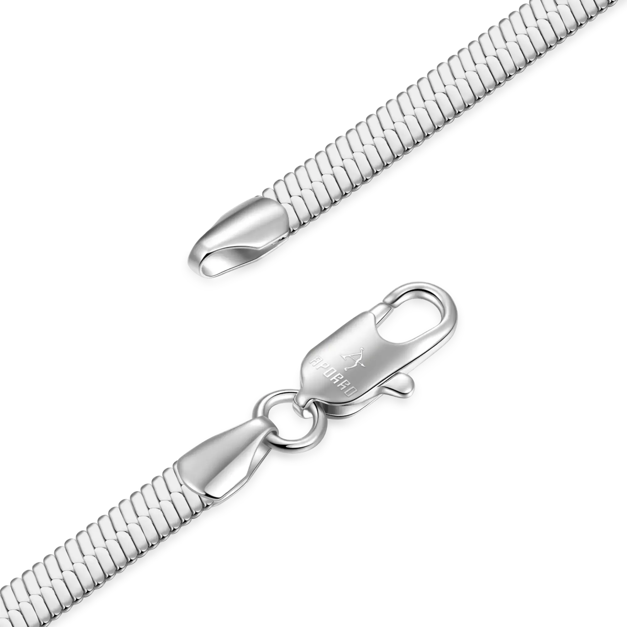 4mm Herringbone Chain - White Gold