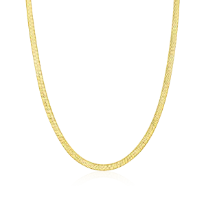 4mm Herringbone Chain - Yellow Gold