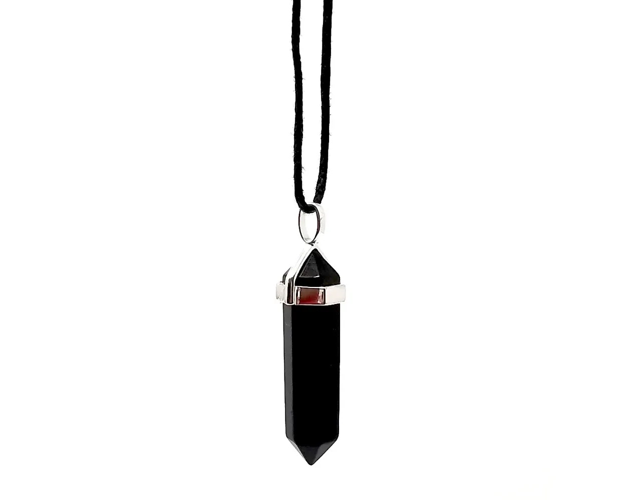 6-Point Hexagonal Shungite Pendant Necklace | Adjustable Cord | Authentic 5G EMF Protection | Unisex