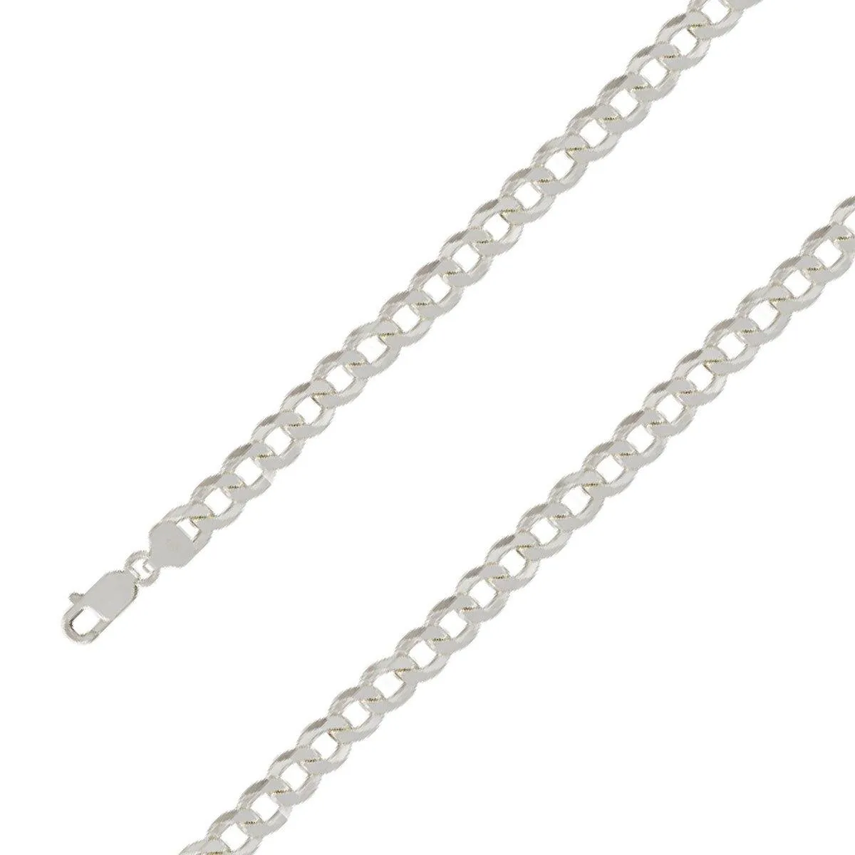 925 Sterling Silver 9.5mm E-Coated Classic Cuban Chain Size- 9"