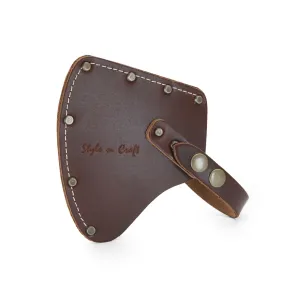 98025 - Camper's Hatchet Sheath in Dark Tan Heavy Full Grain Leather | Style n Craft