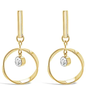 Absolute Gold & Crystal Bar Drop Earrings