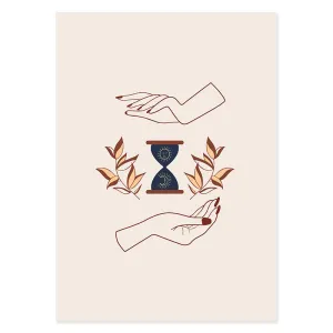 Abstract Mystic Hand Sun Moon Wall Art