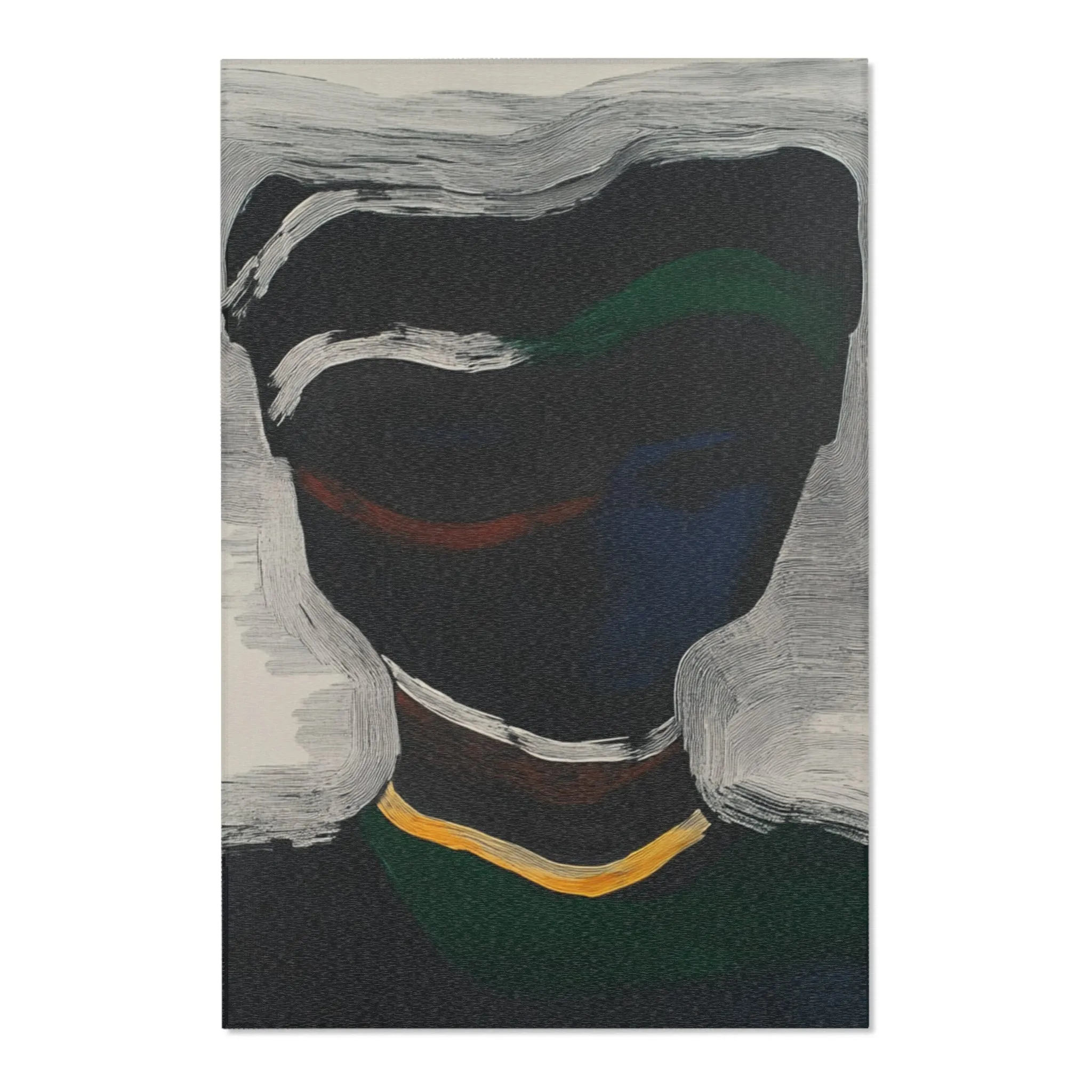 Abstract Noir Portrait Rug