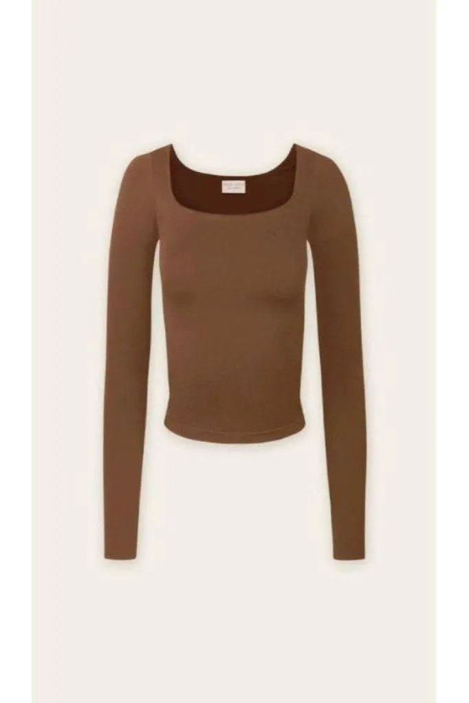 Addison Square Neck Top - Mocha