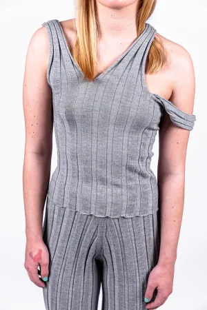 Adler tank merino wool in billow grey