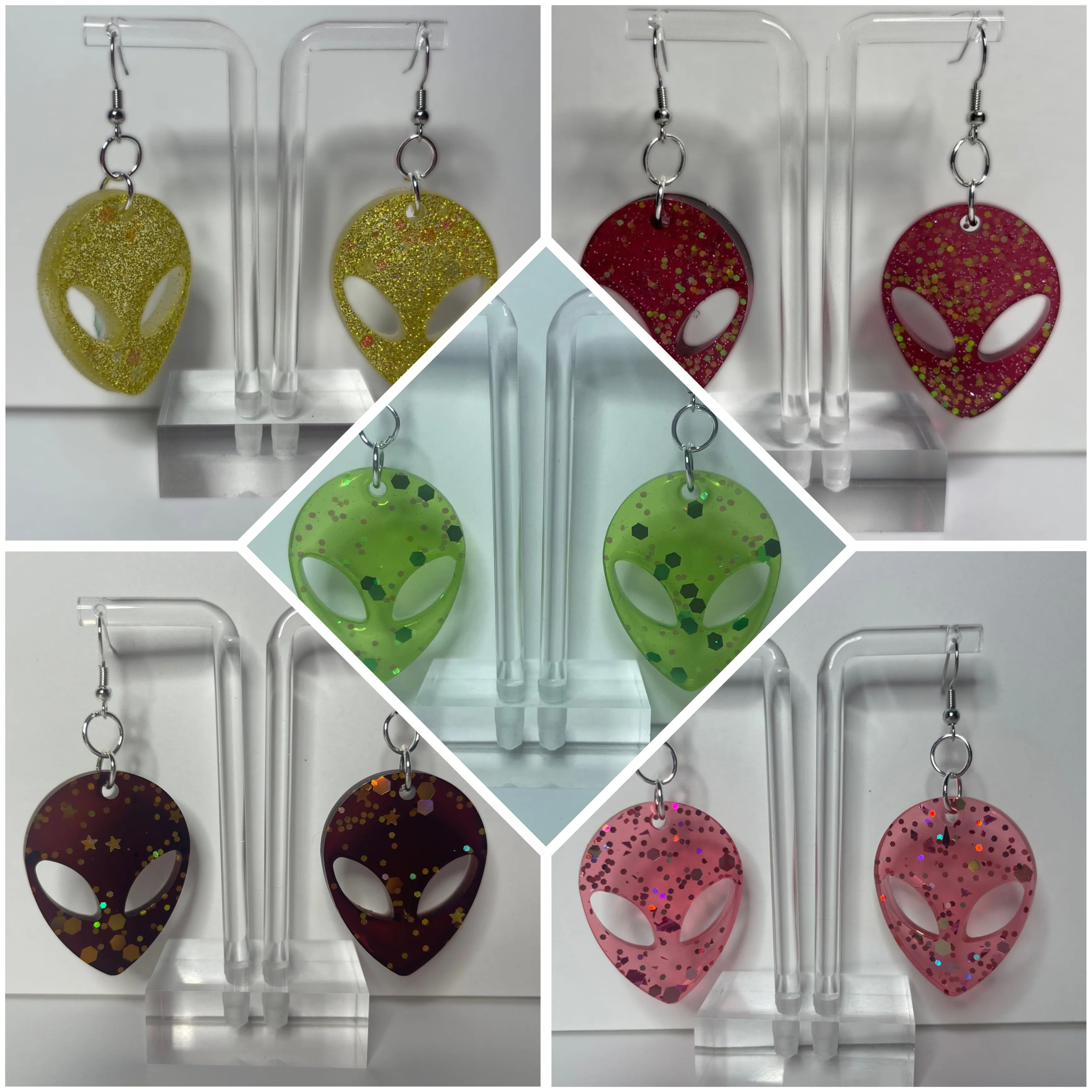 Alien Earrings (Multiple Colors Available)