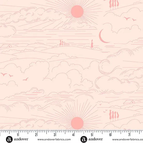 Alison Glass Fabric | Soliloquy | Dwell | Blush