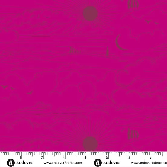 Alison Glass Fabric | Soliloquy | Dwell | Pomegranate