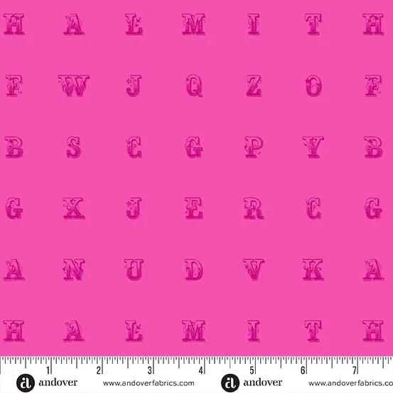 Alison Glass Fabric | Soliloquy | Typeset | Rose
