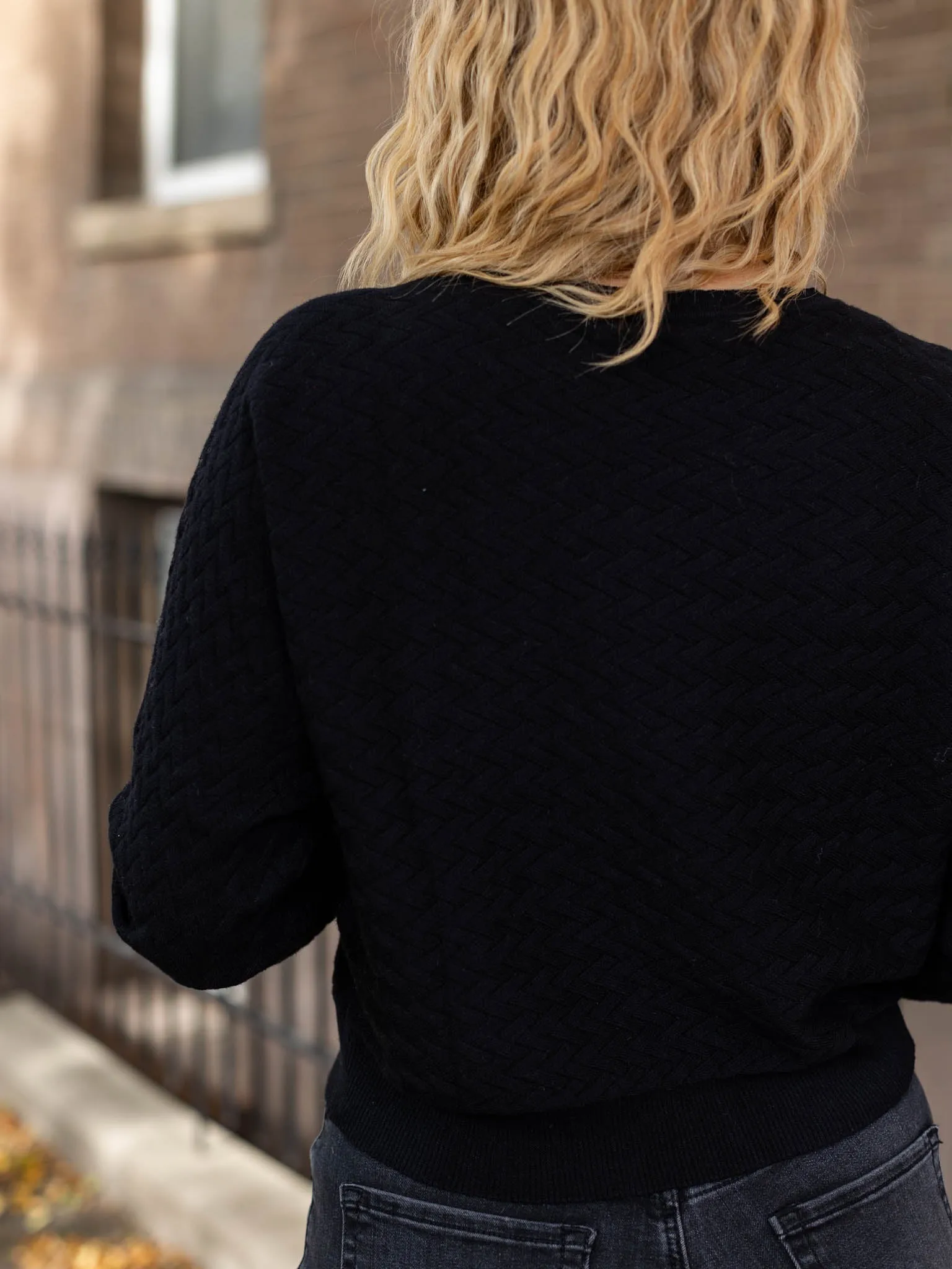 Allie Rose Soft Fine Gauge Herringbone Sweater