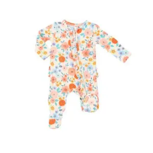 Angel Dear Ruffle Back Footie - Flower Cart