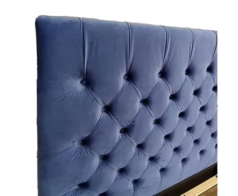 Anna Bedframe  Velvet Fabric Blue