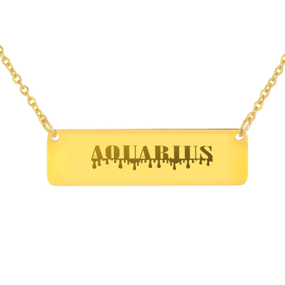 Aquaruis Drippping Bar Necklace