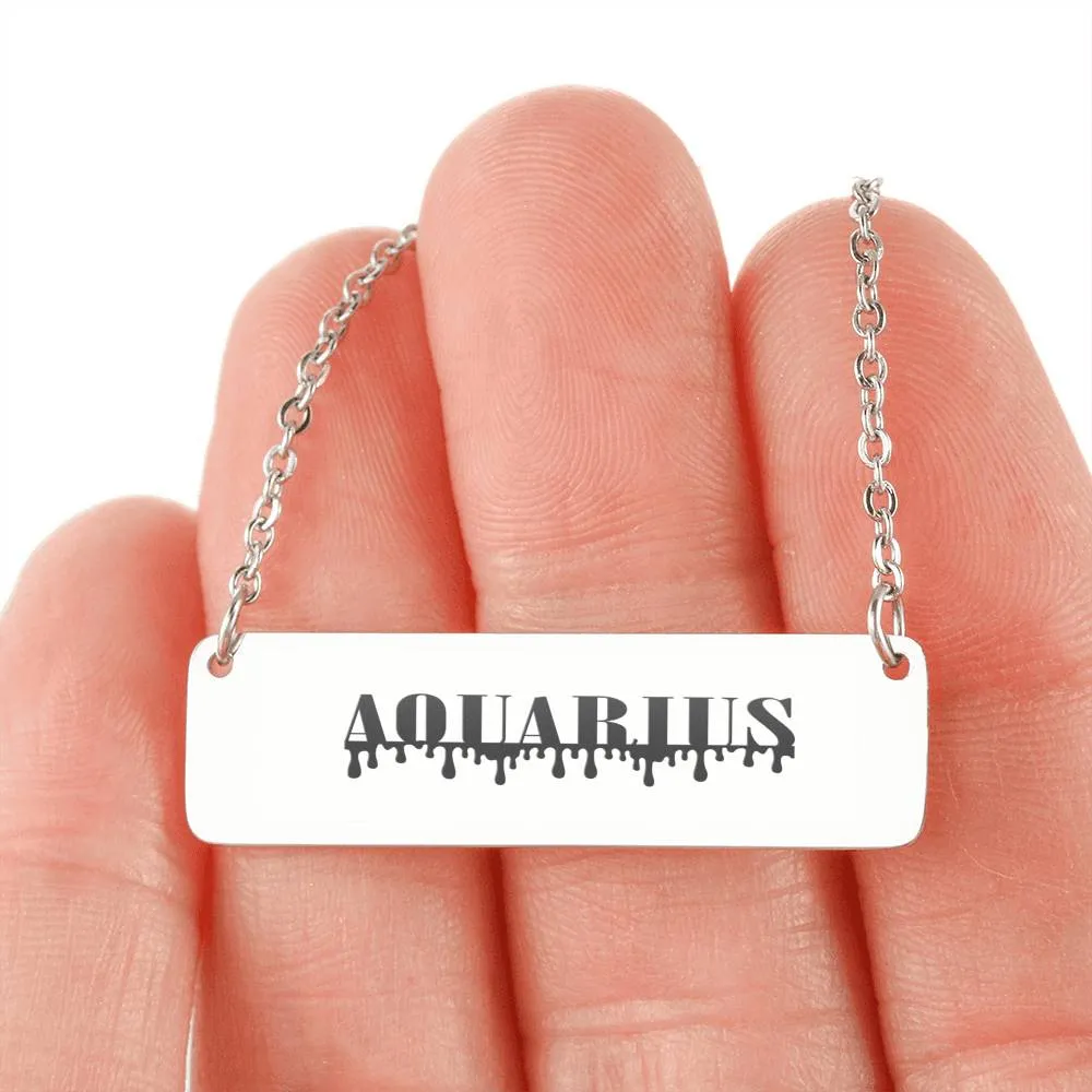 Aquaruis Drippping Bar Necklace