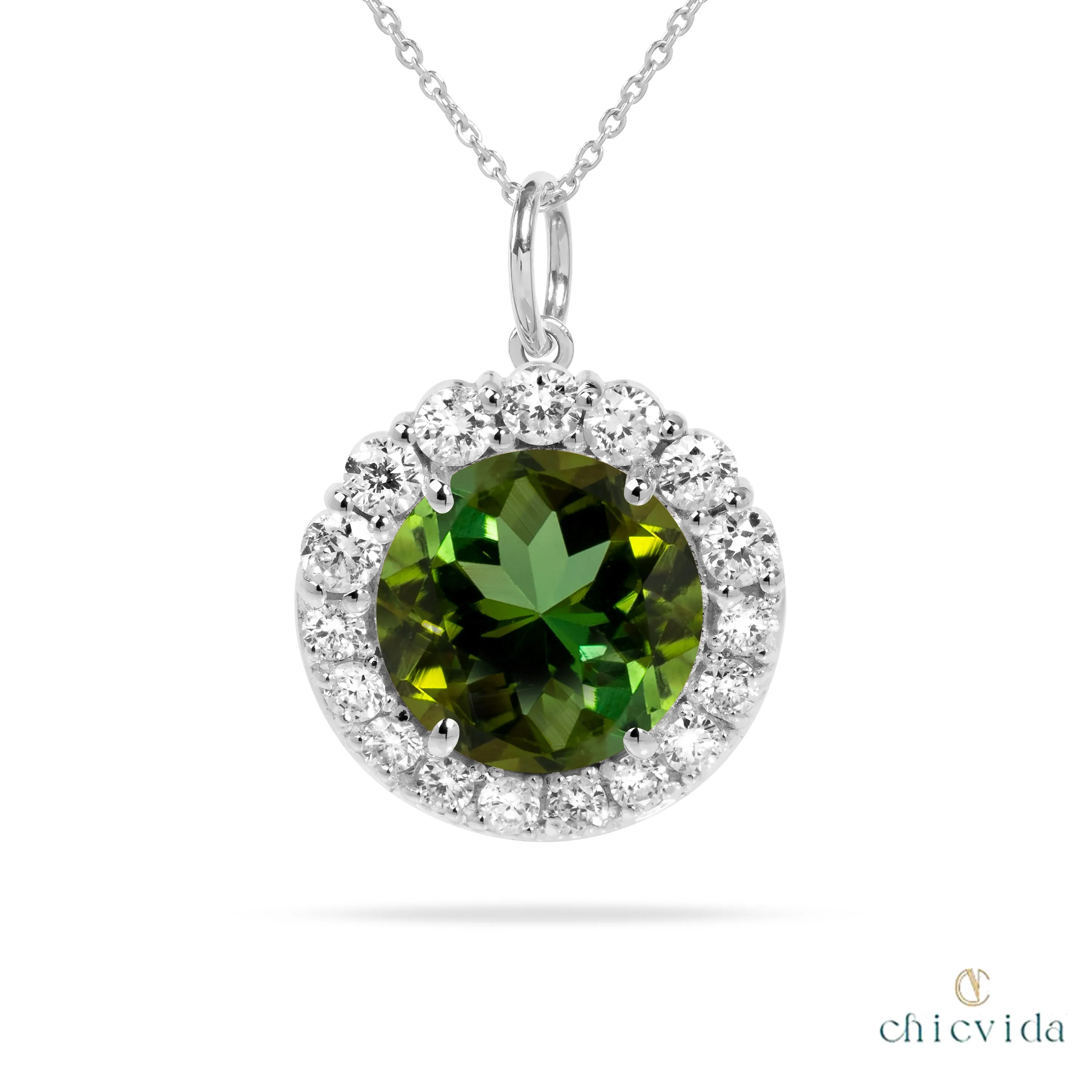 Aureola Green Tourmaline Pendant