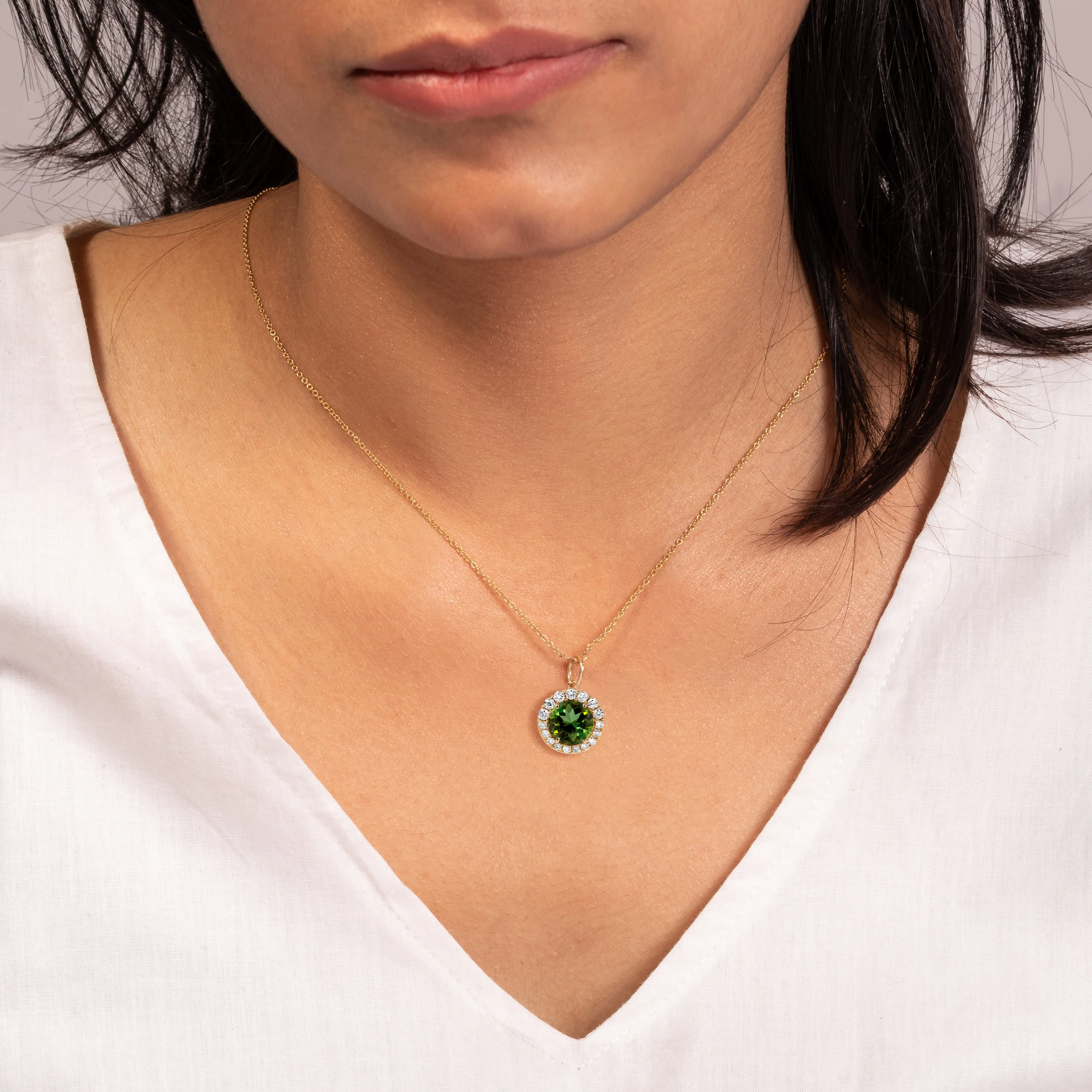 Aureola Green Tourmaline Pendant