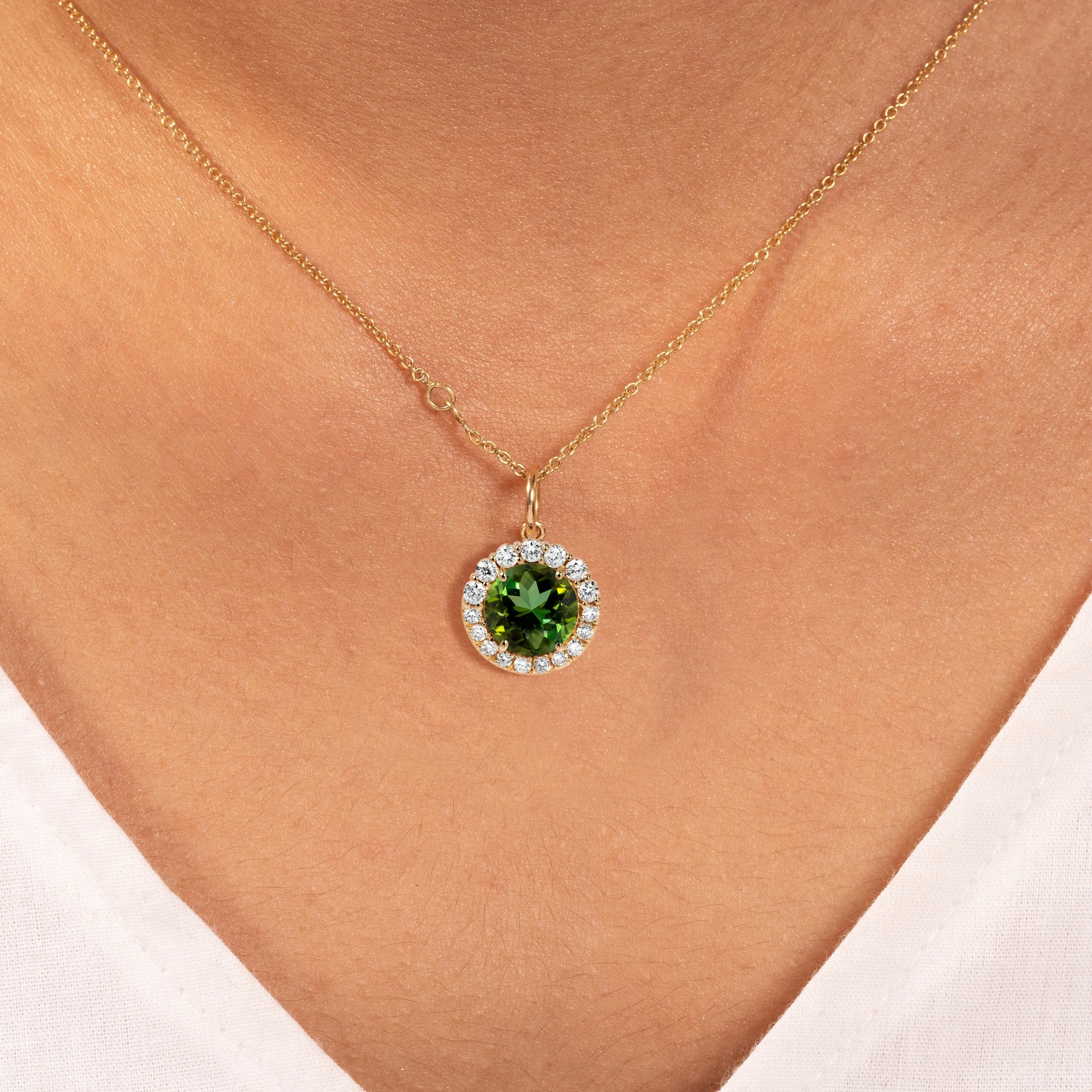 Aureola Green Tourmaline Pendant