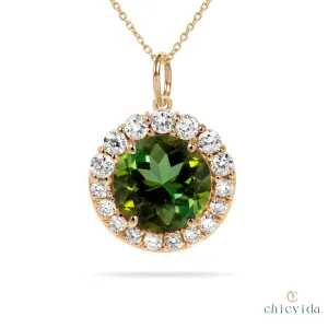 Aureola Green Tourmaline Pendant