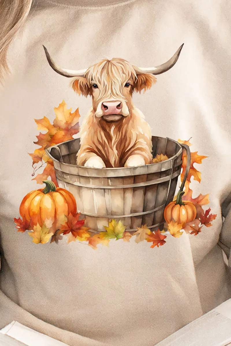 Autumn Highland Cow Unisex NuBlend Crew Sweatshirt