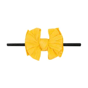 Baby Bling Mustard / Black Cable Knit Lil FAB Skinny Headband