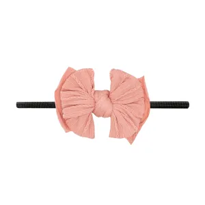 Baby Bling Rose Gold / Black Cable Knit Lil FAB Skinny Headband