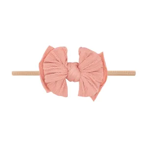 Baby Bling Rose Gold / Blush Cable Knit Lil FAB Skinny Headband