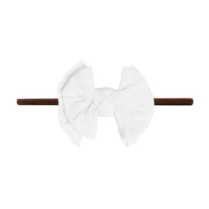 Baby Bling White / Brown Cable Knit Lil FAB Skinny Headband