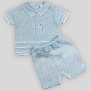 Baby Boys Blue Knitted Two-Piece Outfit – Little Nosh