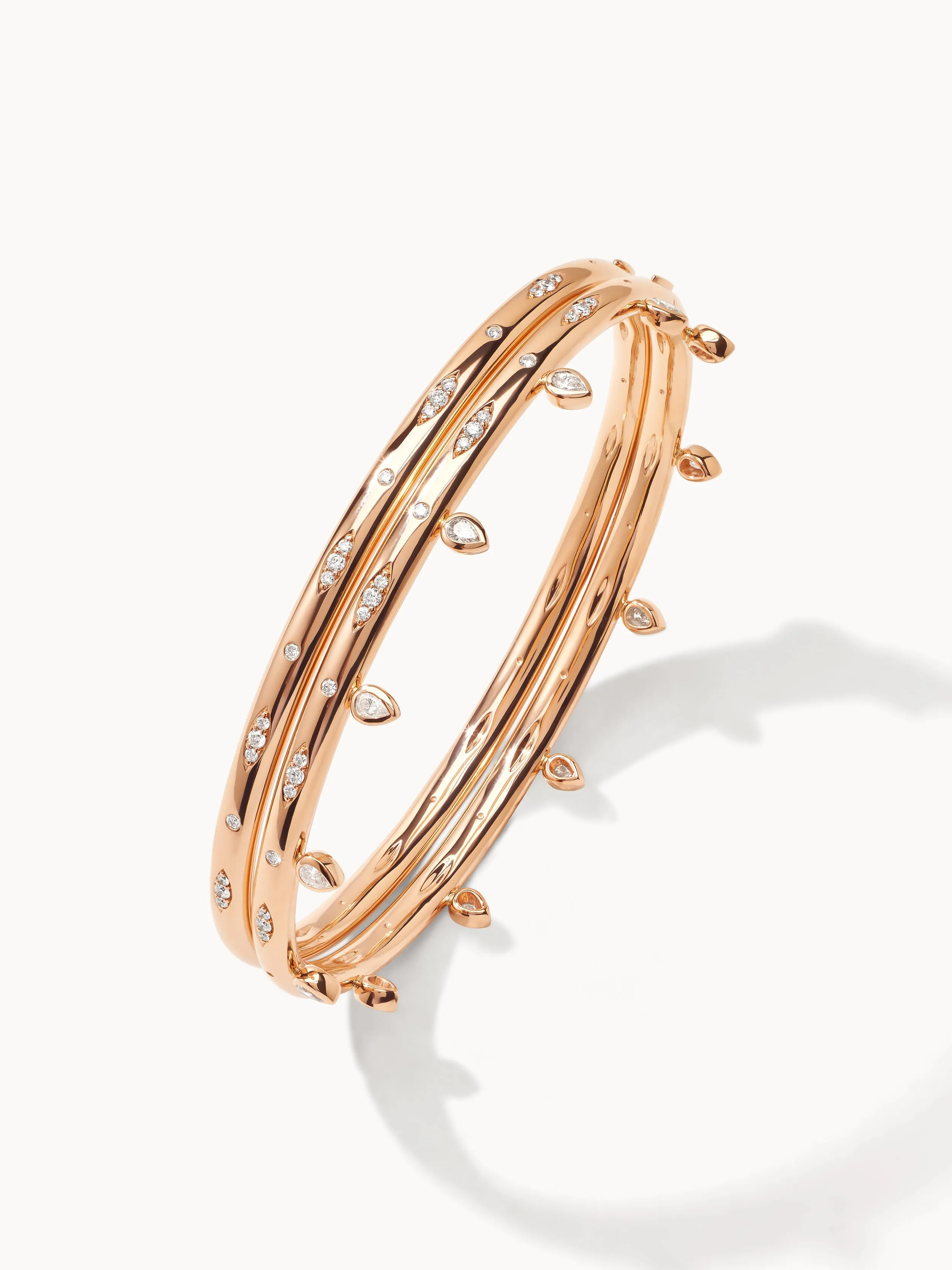 Bangle GYPSY 'Diamond Pavé' 19 cm 18K rose gold