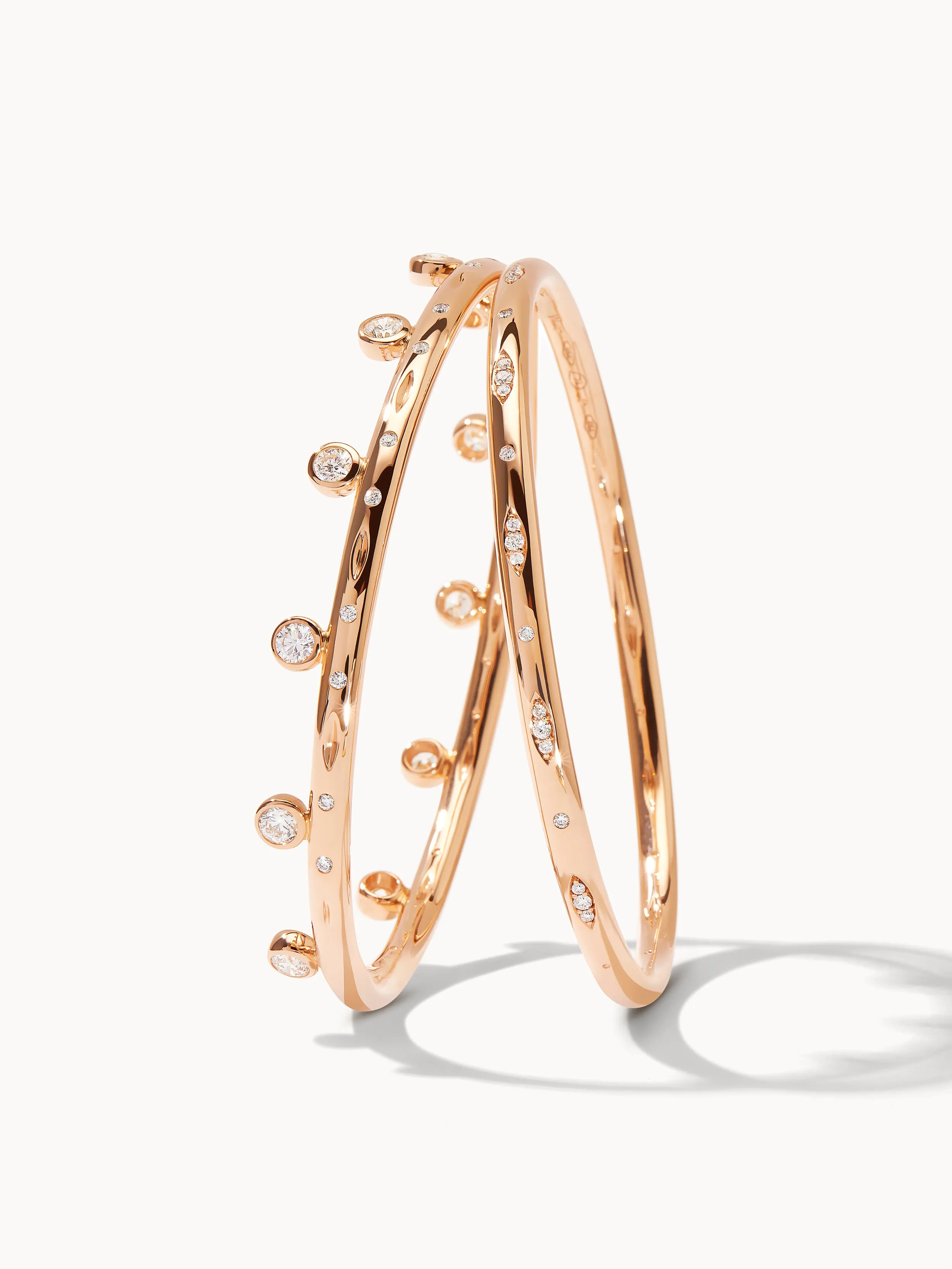 Bangle GYPSY 'Diamond Pavé' 19 cm 18K rose gold